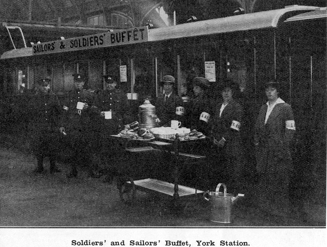 Soldiers’ and Sailors’ Buffet, York Station. NER Magaziine Nov 1o15