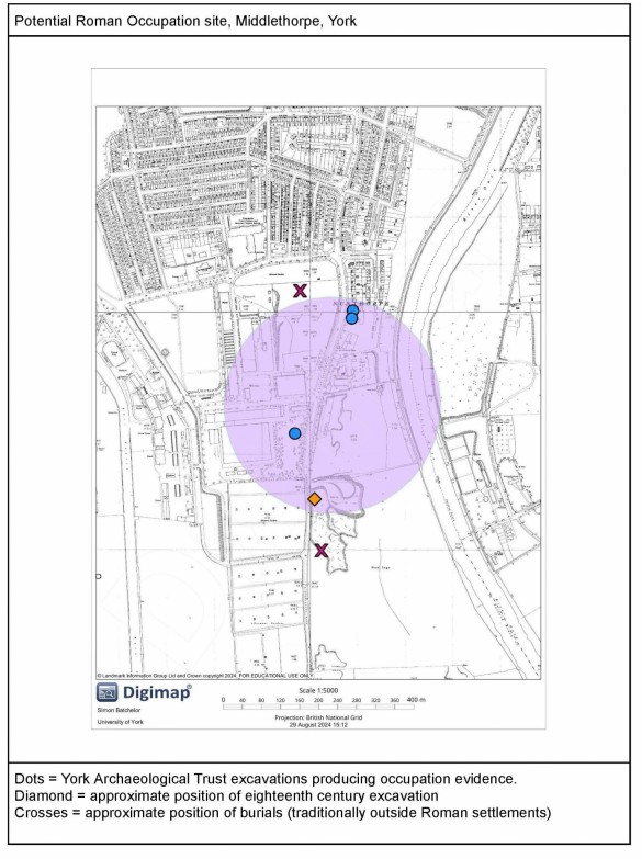 Potential Roman Occupation site, Middlethorpe, York